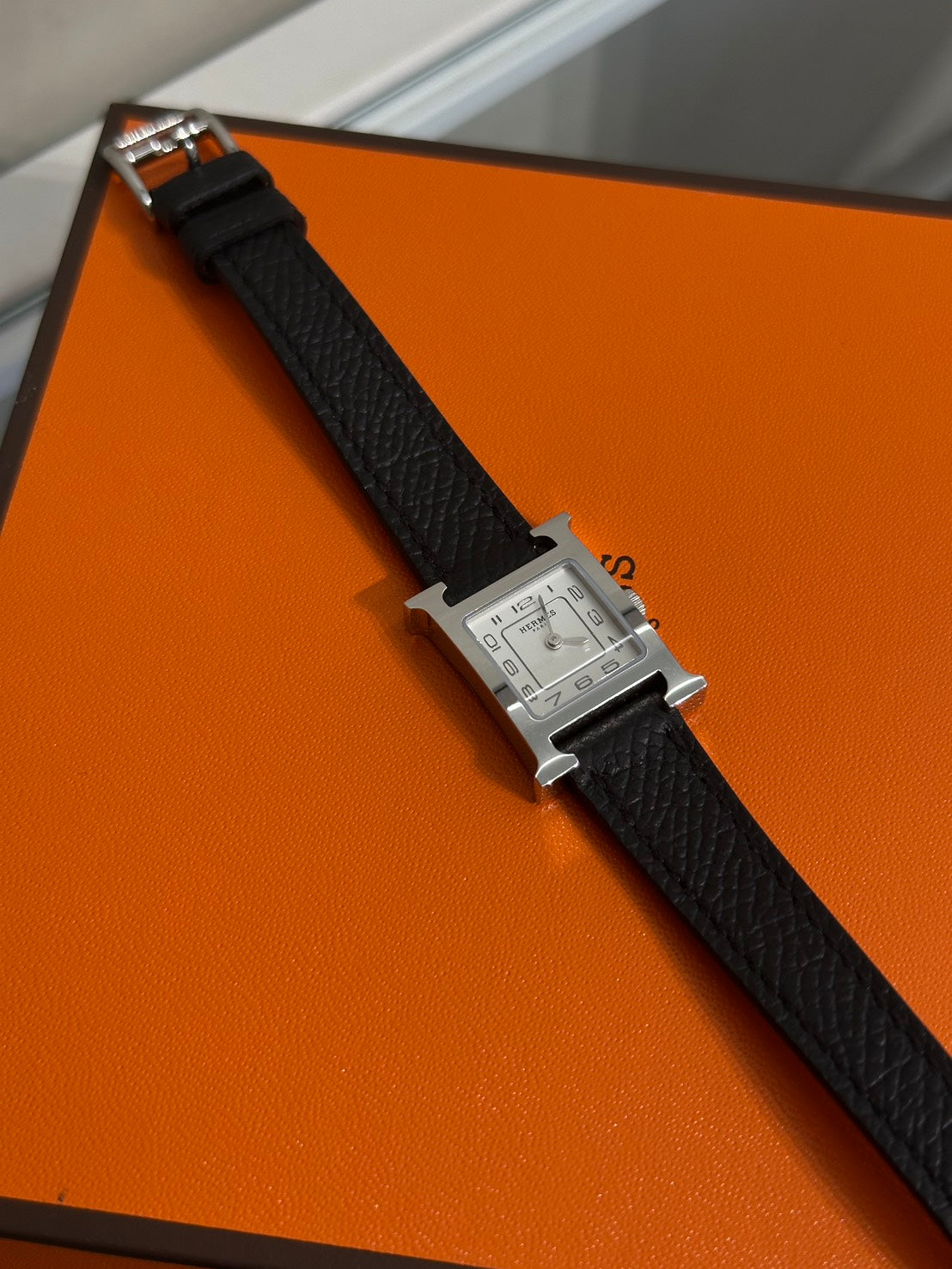 HERMES Heure H腕錶 - 21 黑銀 K