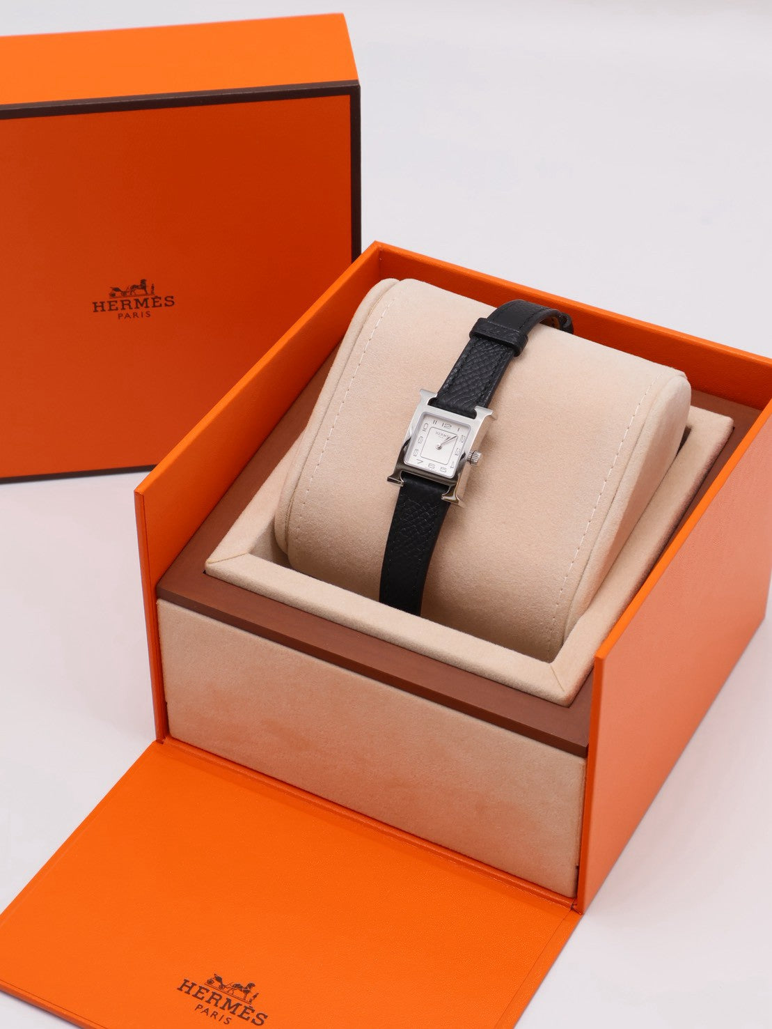HERMES Heure H腕錶 - 21 黑銀 K