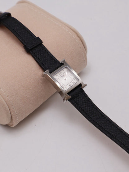 HERMES Heure H腕錶 - 21 黑銀 K