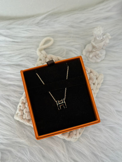 HERMES Pop H項鍊 - 黑玫瑰金