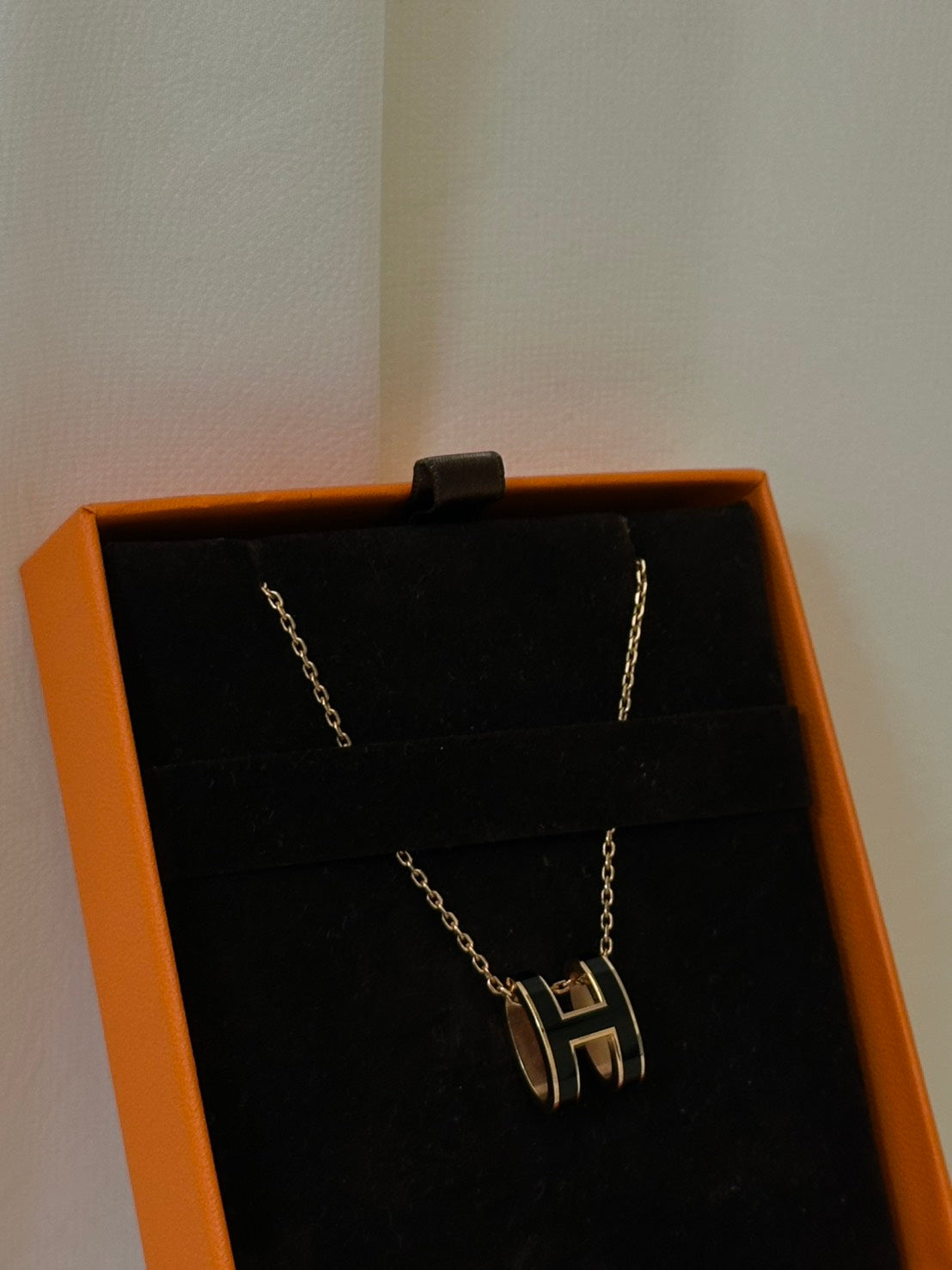 HERMES Pop H項鍊 - 黑玫瑰金