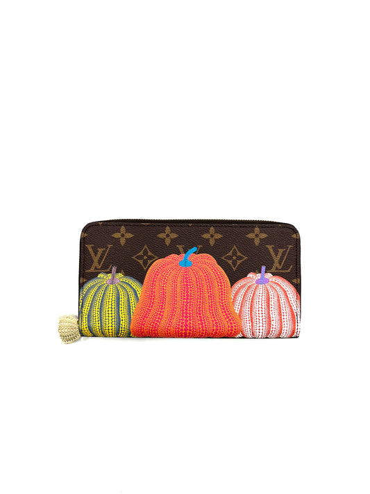 LOUIS VUITTON 草間彌生聯名款拉鍊長夾 - 彩色南瓜