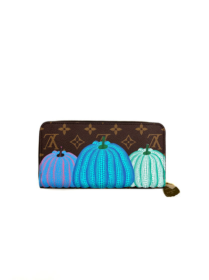 LOUIS VUITTON 草間彌生聯名款拉鍊長夾 - 彩色南瓜