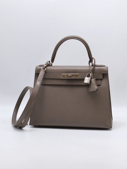 HERMES Kelly 28 - 錫器灰銀 A