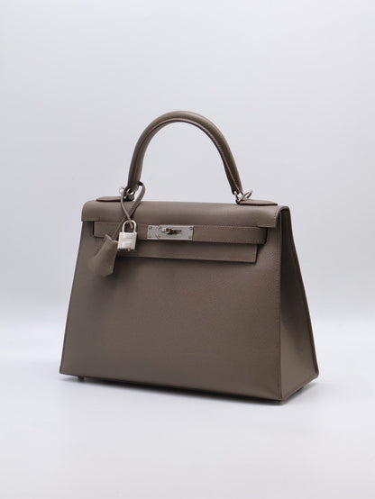 HERMES Kelly 28 - 錫器灰銀 A