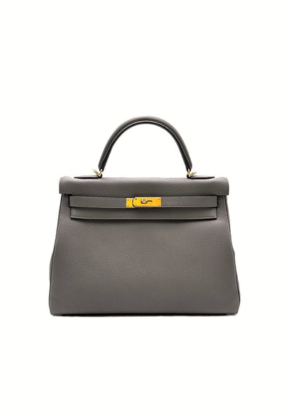 HERMES Kelly 32 - 錫器灰金 Z