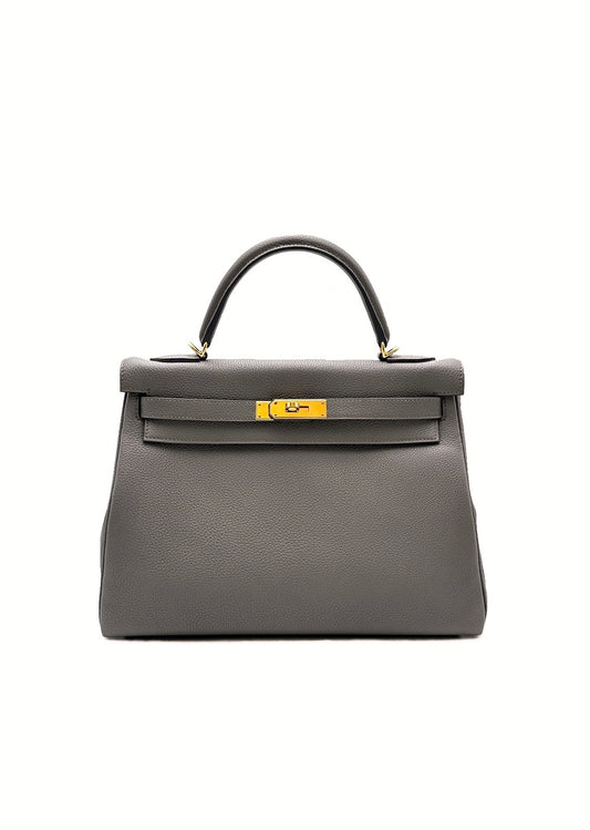 HERMES Kelly 32 - 錫器灰金 Z