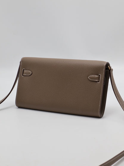 HERMES Kelly to go - 灰金 K