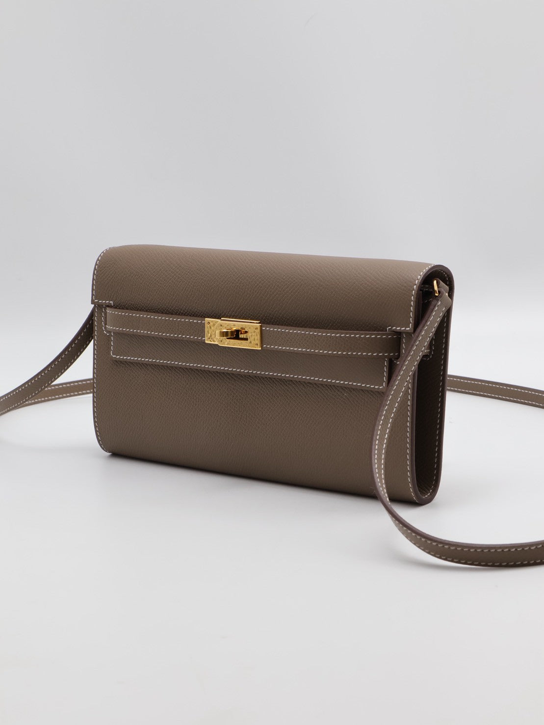 HERMES Kelly to go - 灰金 K
