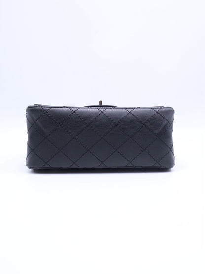 CHANEL 2.55經典口蓋包 20 - 黑銀