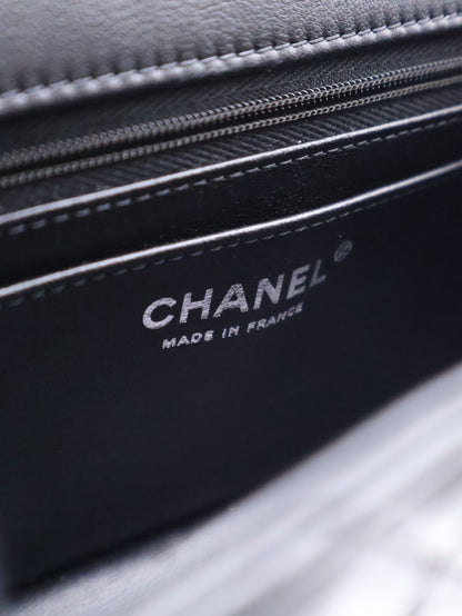 CHANEL 2.55經典口蓋包 20 - 黑銀
