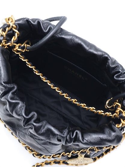 CHANEL 22 Mini bag 珍珠鍊帶款 - 黑金