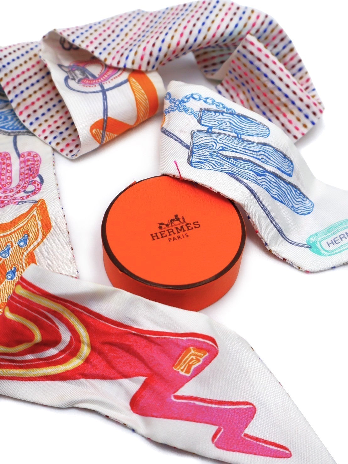 HERMES Twilly - Chevaloscope Pointille設計師刺繡款
