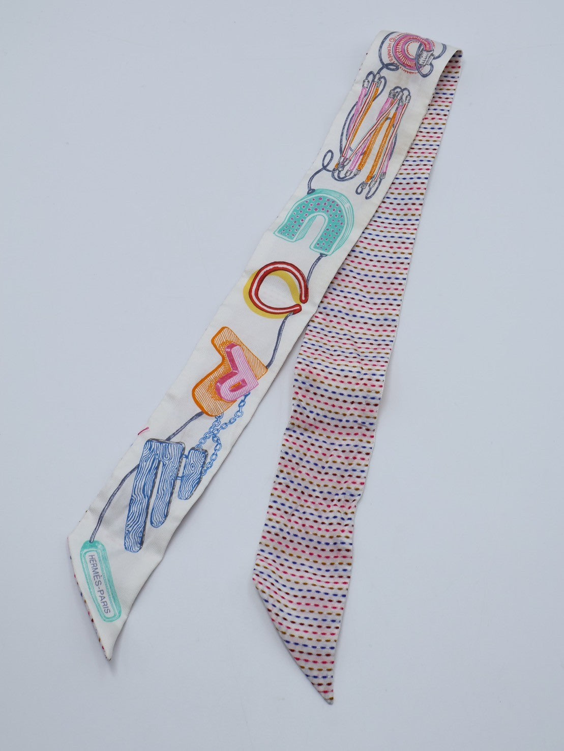 HERMES Twilly - Chevaloscope Pointille設計師刺繡款