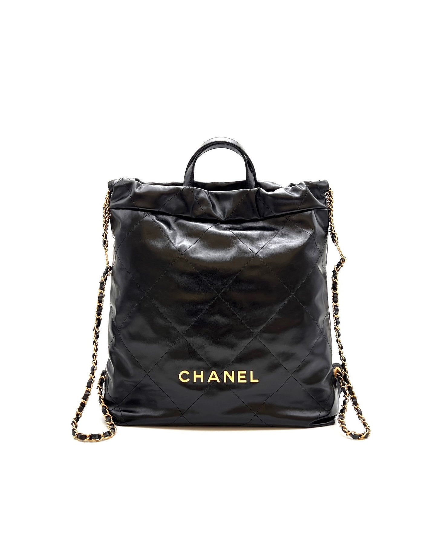 CHANEL 22 雙肩Hobo bag  - 小號黑金