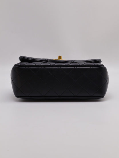 CHANEL 經典口蓋包 Mini CF20 - 金球黑金