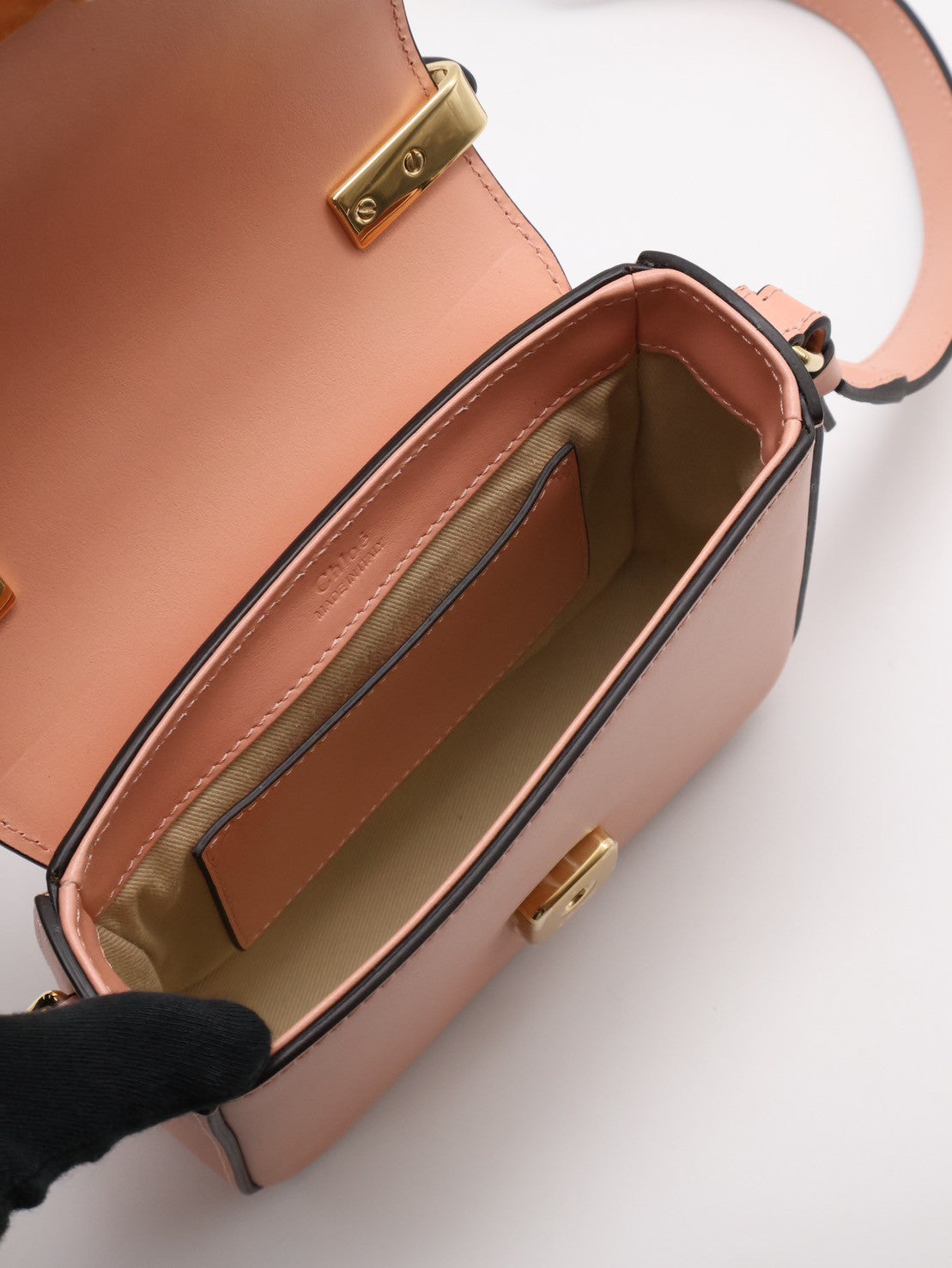 Chloe 經典 C Bag - mini棗紅珊瑚粉