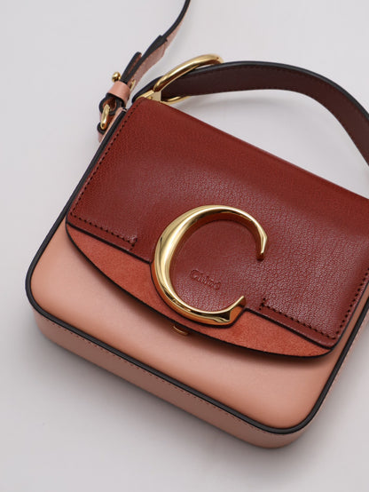 Chloe 經典 C Bag - mini棗紅珊瑚粉