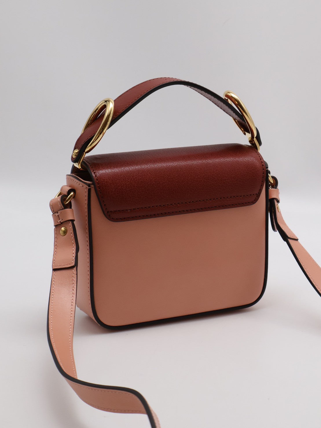 Chloe 經典 C Bag - mini棗紅珊瑚粉