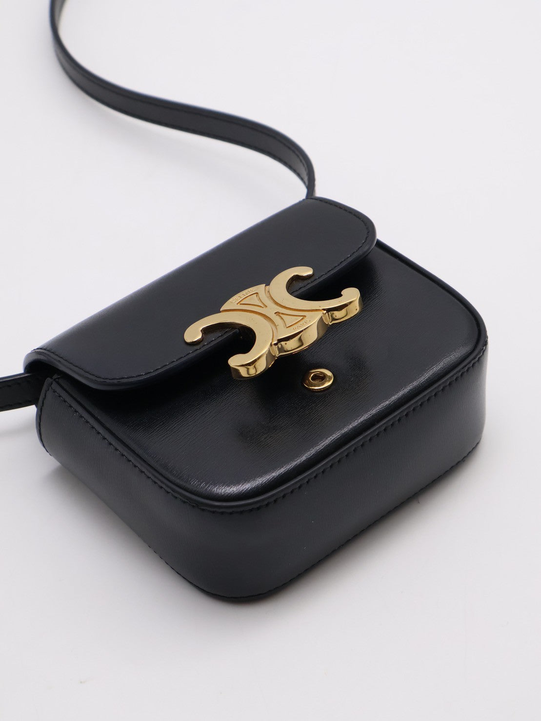 CELINE 凱旋釦Mini box - 黑金