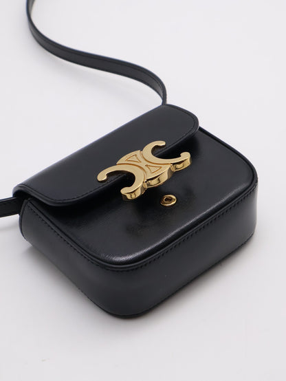 CELINE 凱旋釦Mini box - 黑金