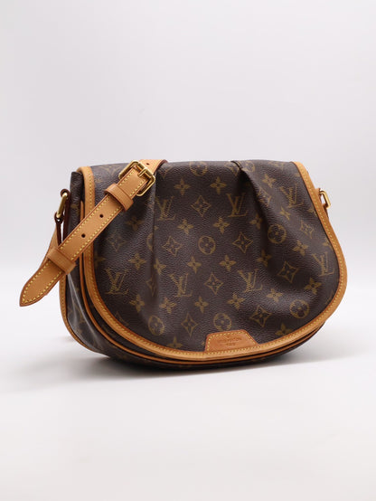 LOUIS VUITTON Menilmontant摺皺馬鞍包 - PM