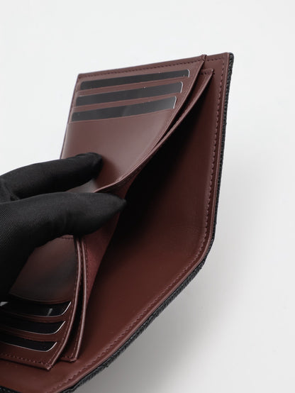 CHANEL 經典口蓋三折短夾 - 黑金