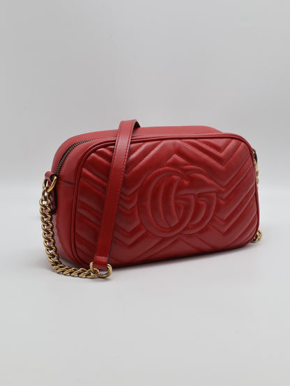 GUCCI Marmont相機包 - 小號紅金