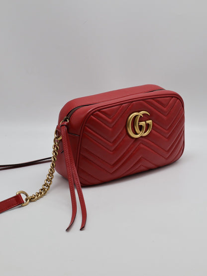 GUCCI Marmont相機包 - 小號紅金