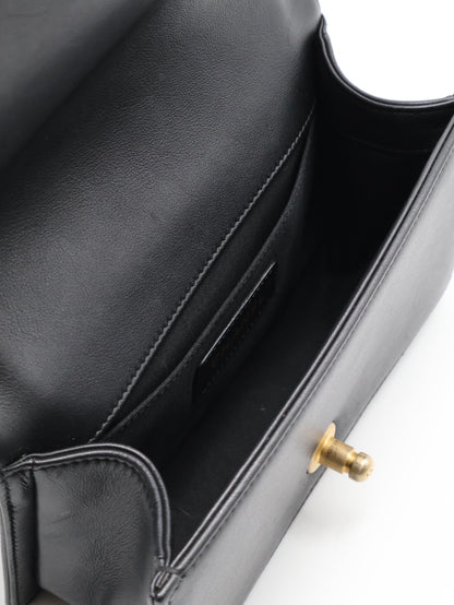 CHANEL Boy20 牛皮口蓋包 - 黑金26開