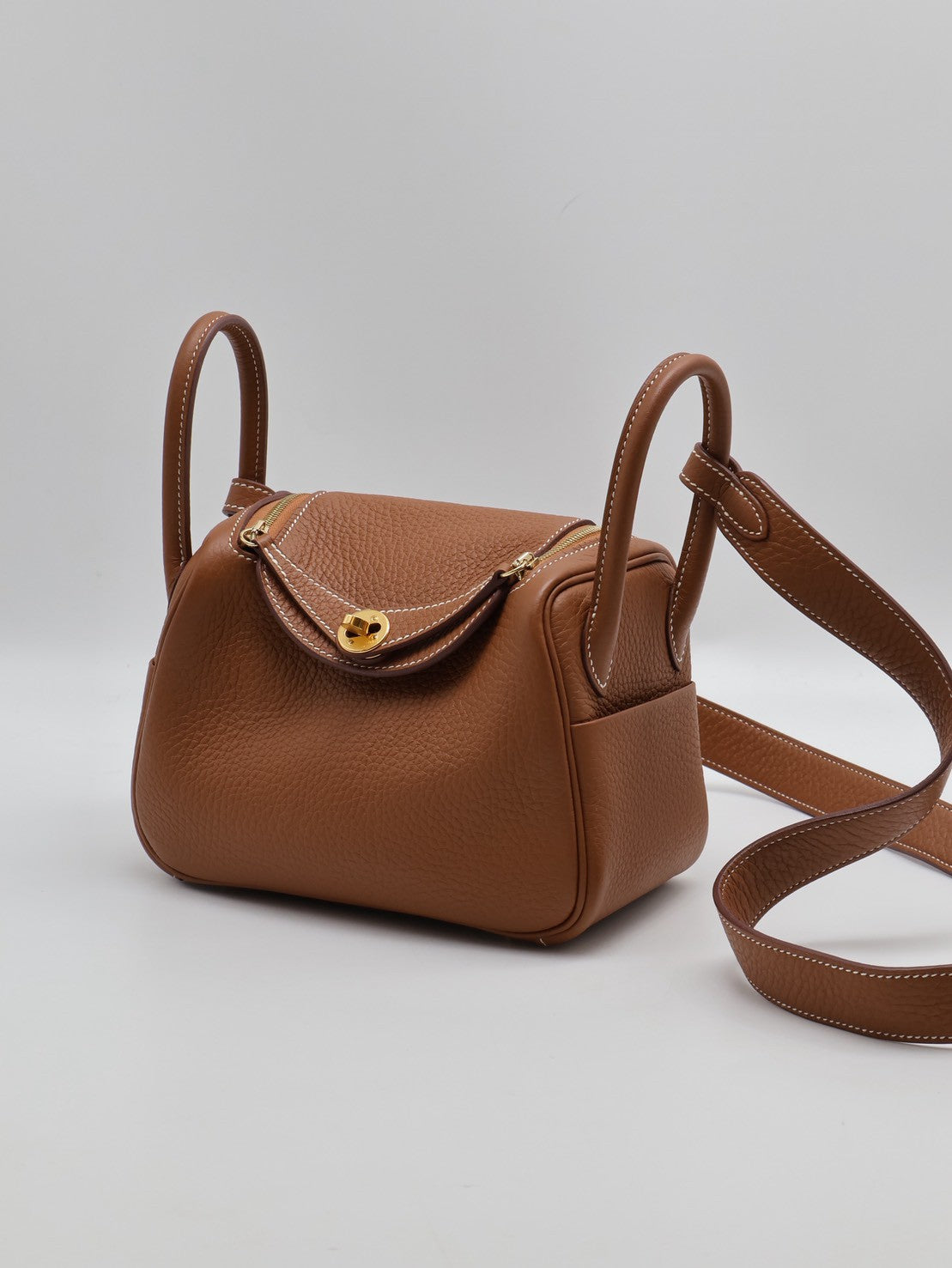 HERMES Mini lindy - 金棕金 B