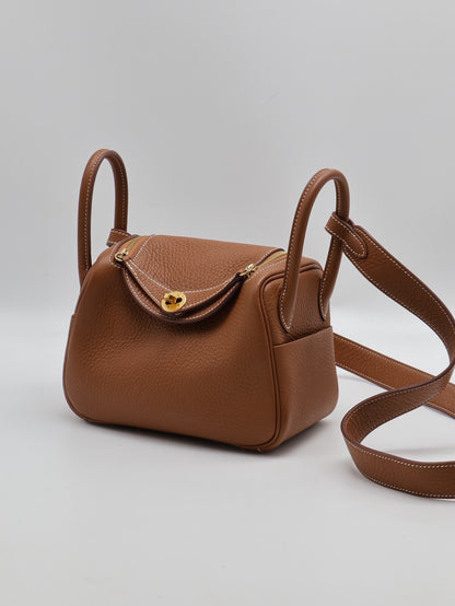HERMES Mini lindy - 金棕金 B