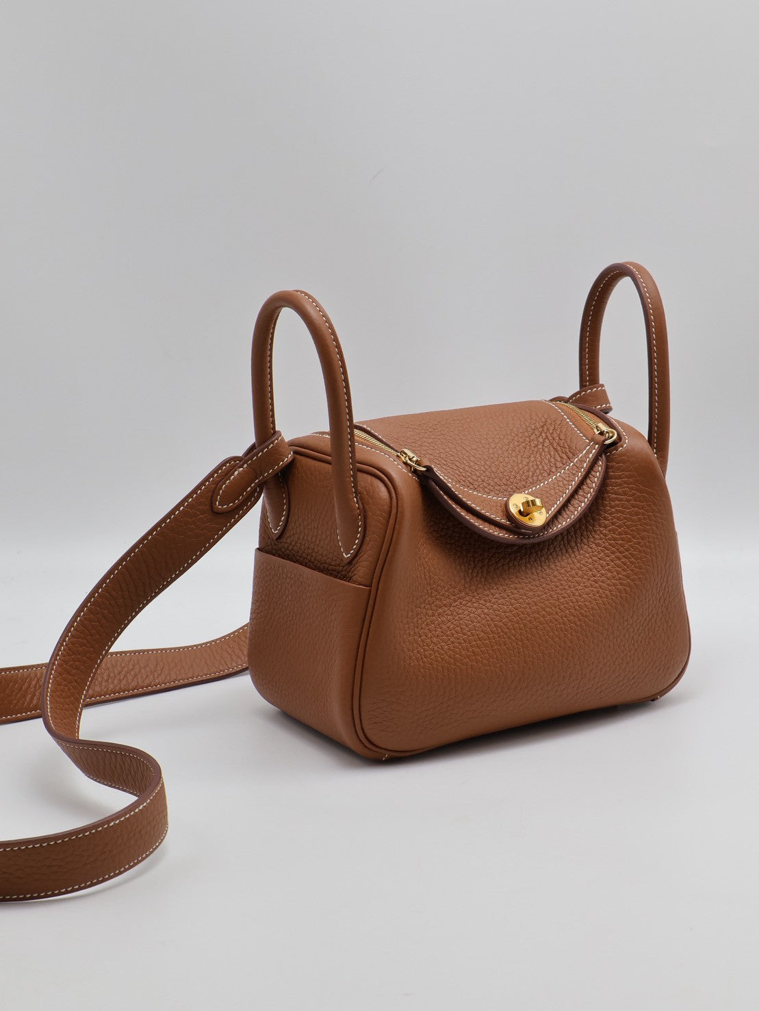 HERMES Mini lindy - 金棕金 B