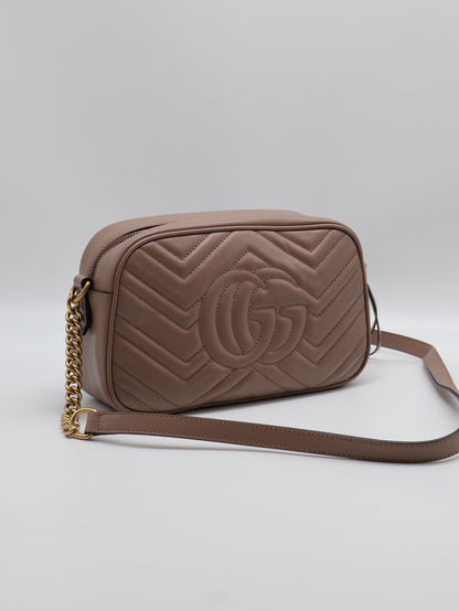 GUCCI Marmont相機包 - 小號藕粉