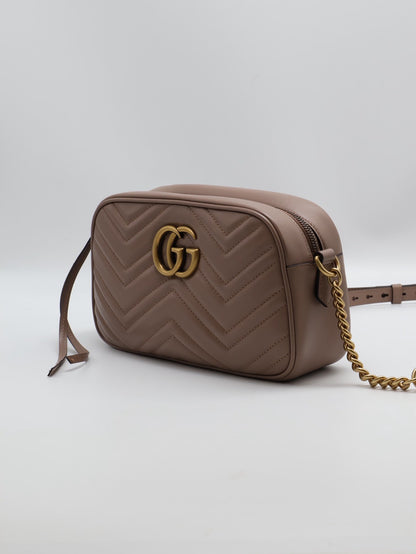 GUCCI Marmont相機包 - 小號藕粉