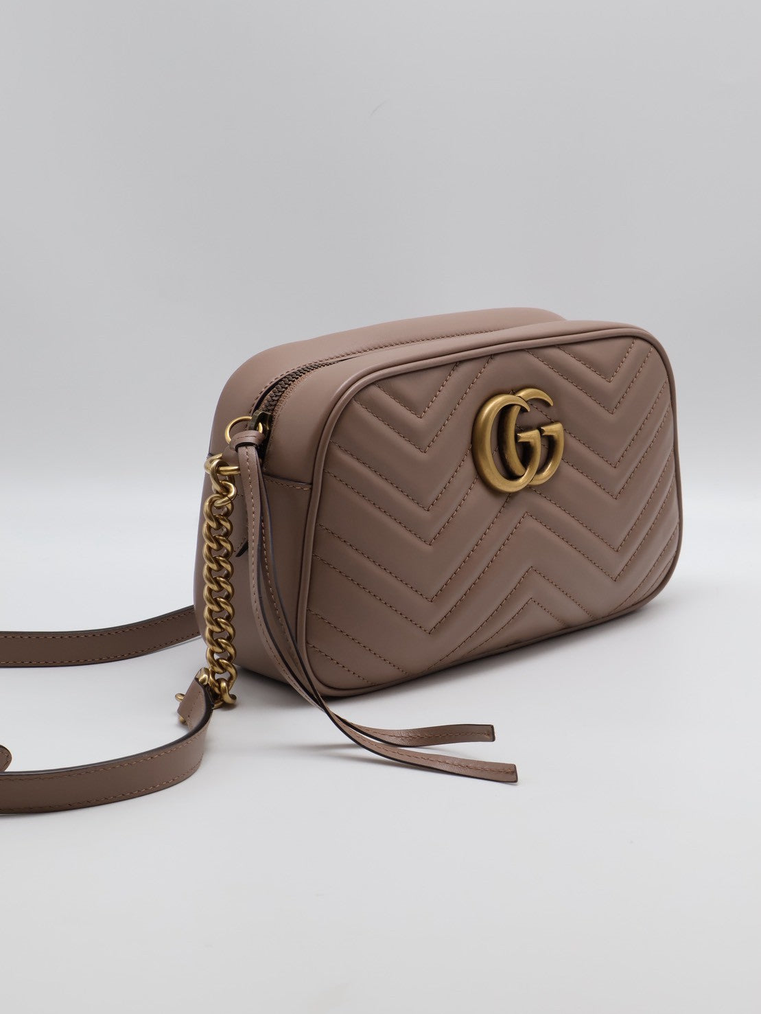 GUCCI Marmont相機包 - 小號藕粉