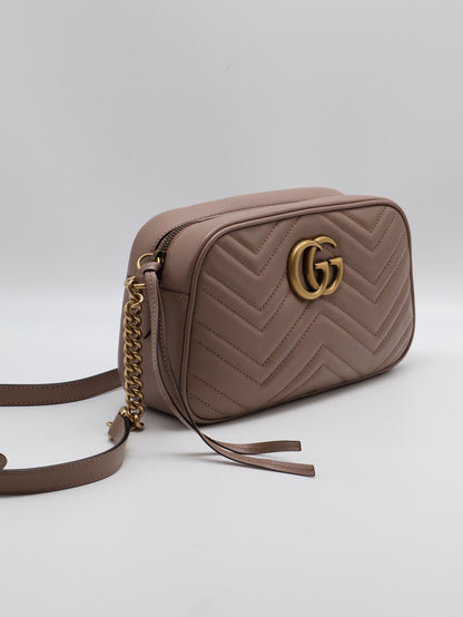 GUCCI Marmont相機包 - 小號藕粉