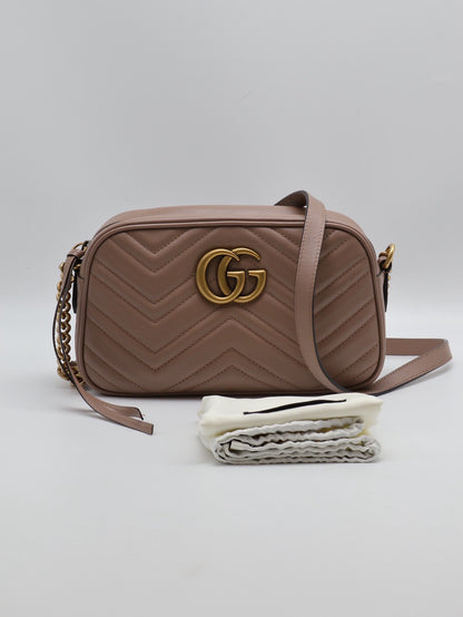 GUCCI Marmont相機包 - 小號藕粉