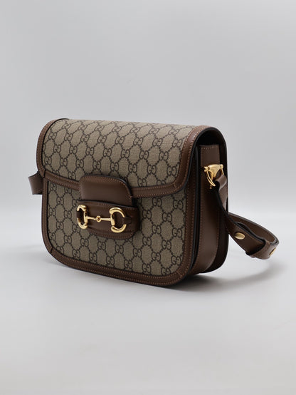GUCCI Horsebit 1955馬銜釦馬鞍包 - 中號棕