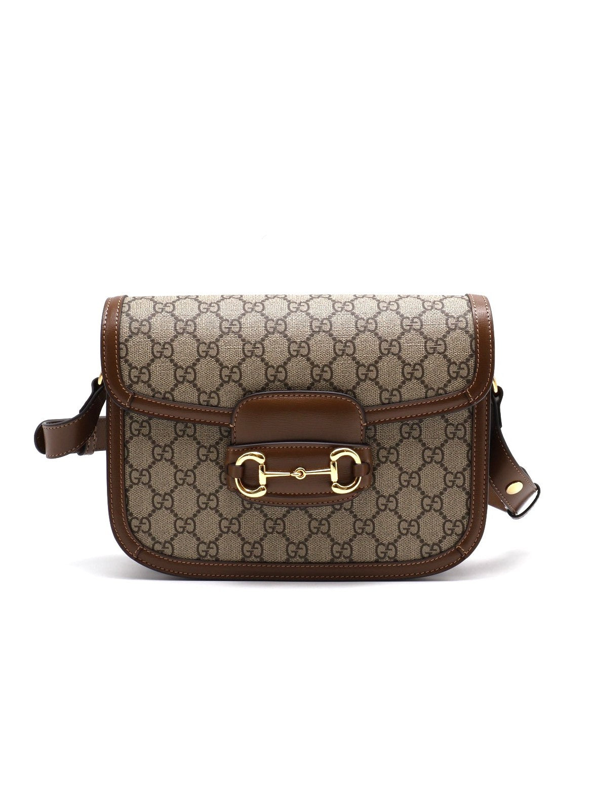 GUCCI Horsebit 1955馬銜釦馬鞍包 - 中號棕