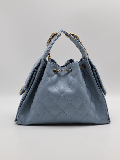 CHANEL 25 Hobo bag - 小號霧霾藍金