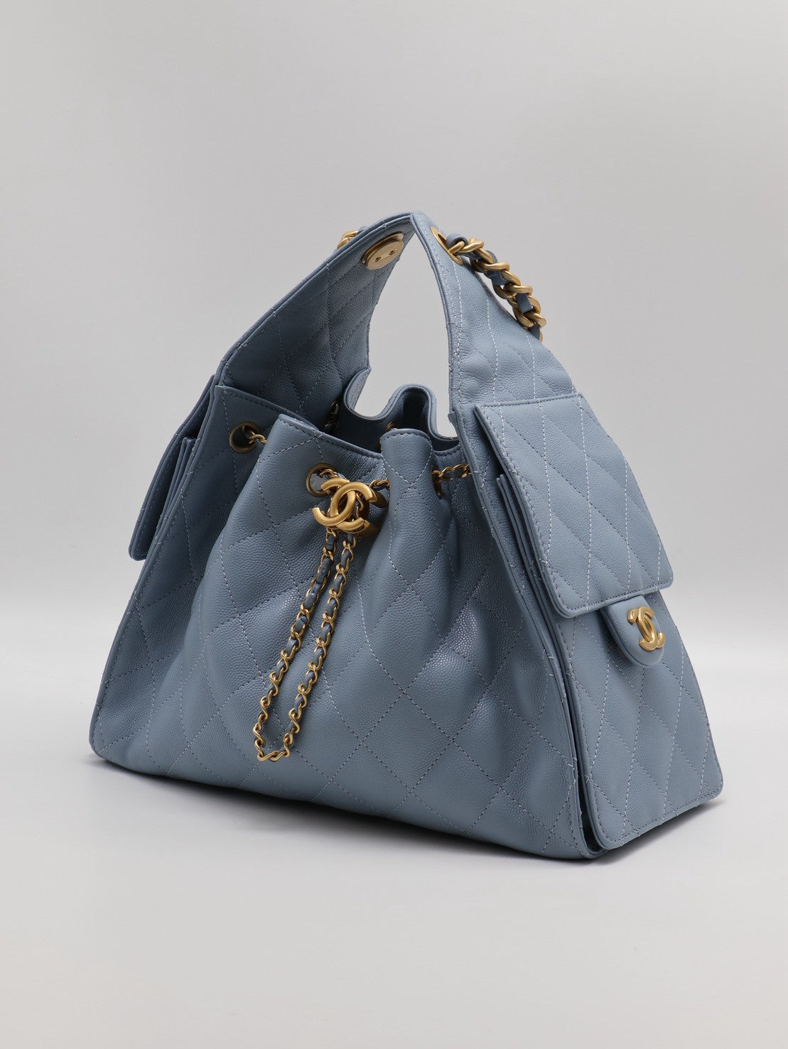 CHANEL 25 Hobo bag - 小號霧霾藍金