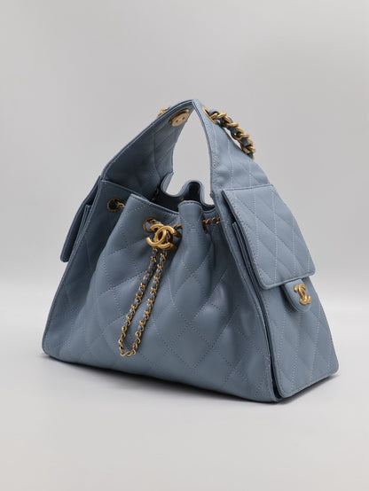 CHANEL 25 Hobo bag - 小號霧霾藍金