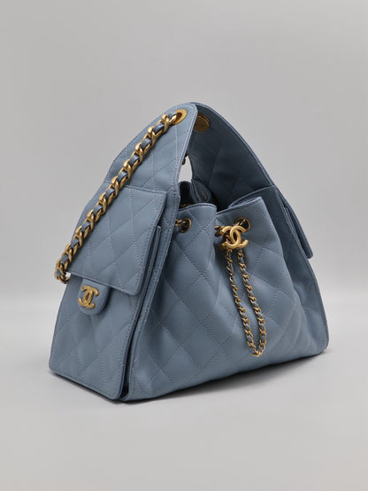 CHANEL 25 Hobo bag - 小號霧霾藍金