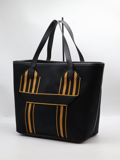 HERMES Pursangle tote - 黑/焦糖 U