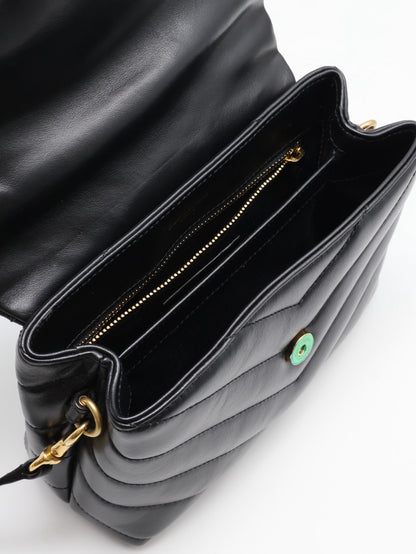 YSL Loulou toy方胖子 - 迷你黑金