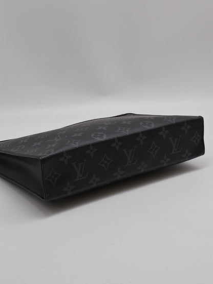 LOUIS VUITTON Pochette Voyage手拿包 - MM灰老花