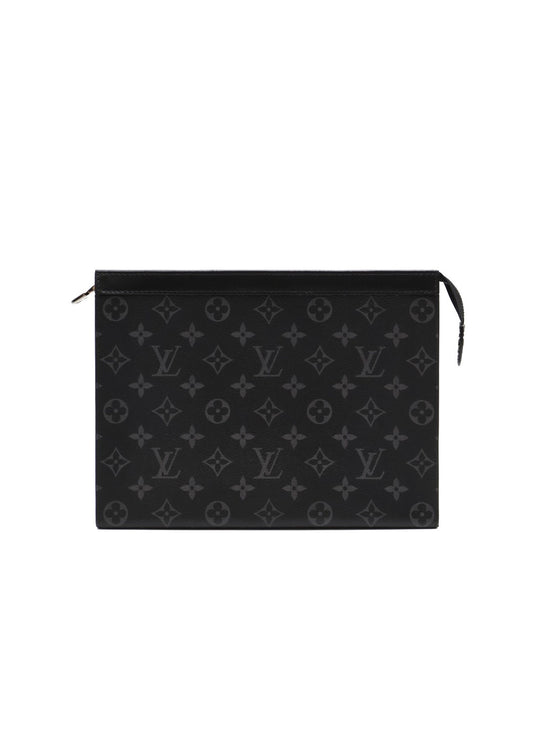 LOUIS VUITTON Pochette Voyage手拿包 - MM灰老花