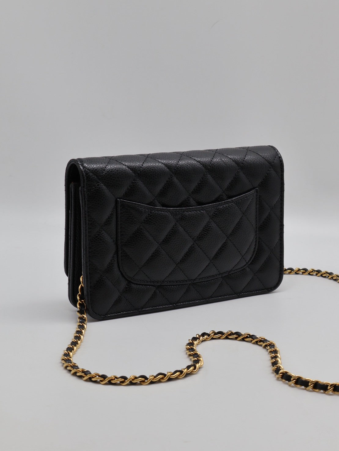 CHANEL 經典粒面牛皮WOC - 黑金