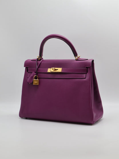 HERMES Kelly 32 - 海葵紫金 Y